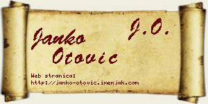 Janko Otović vizit kartica